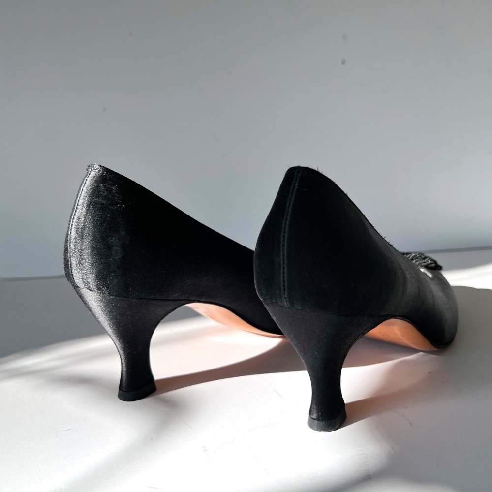 Salvatore Ferragamo Black Velvet Heels - Picture 4 of 4